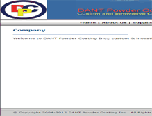 Tablet Screenshot of dantcoating.com